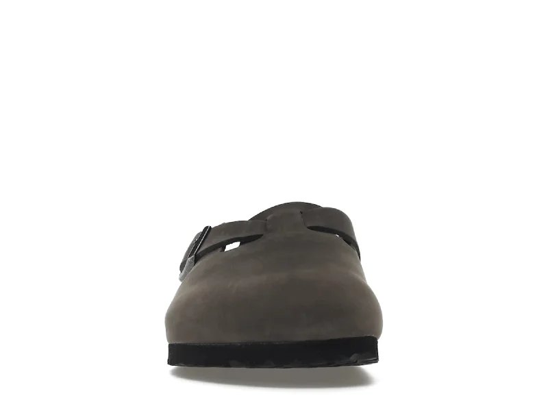 Birkenstock Boston ""Soft Footbed Oiled Leather Iron Grey""