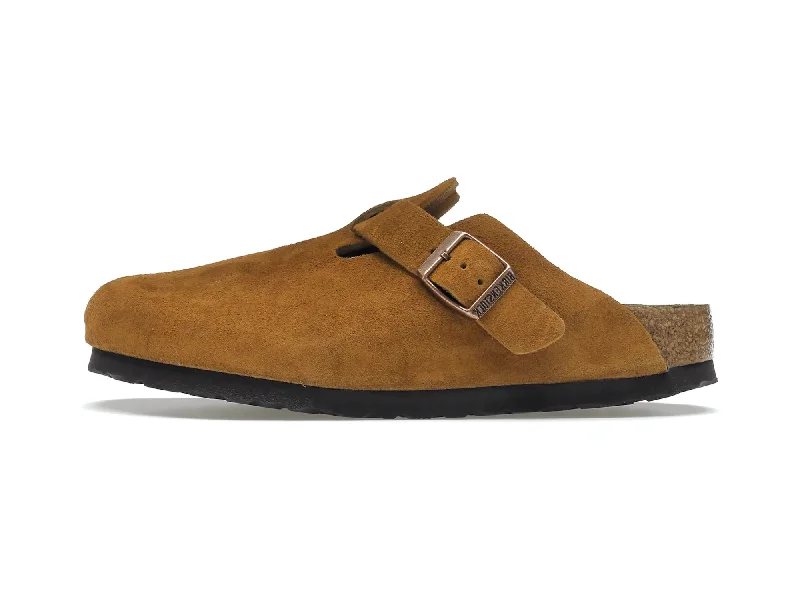 Birkenstock Boston ""Soft Footbed Suede Mink""