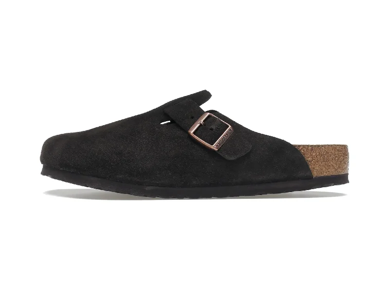 Birkenstock Boston ""Soft Footbed Suede Mocha""