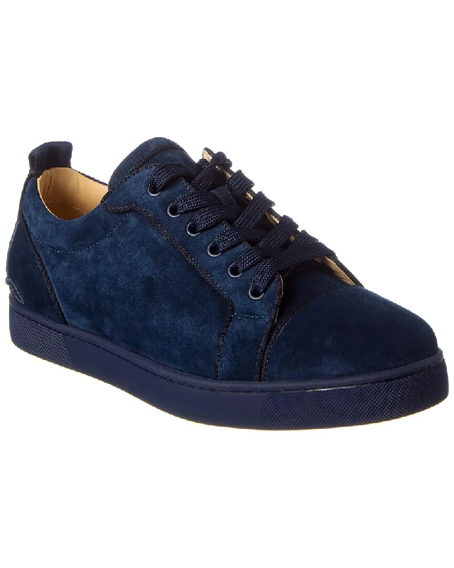 Christian Louboutin Fun Louis Junior Suede Sneaker, 43, Blue