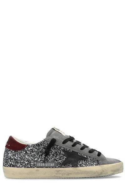 GOLDEN GOOSE Superstar Silver & Black Glitter Sneakers