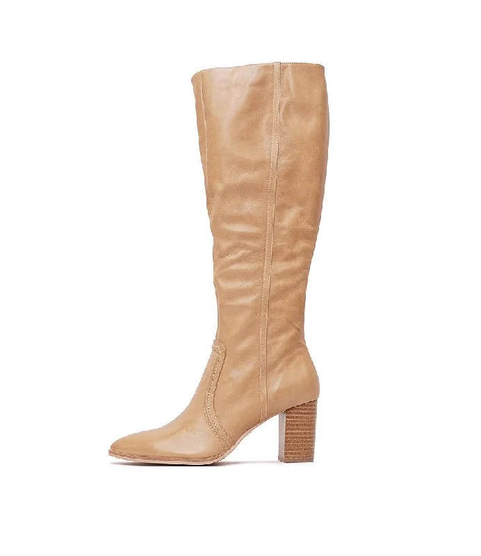 Ammies Cappacino Leather Knee High Boots