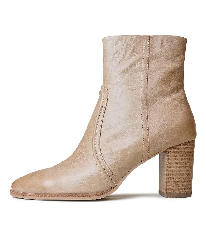 Anahi Cappacino Leather Ankle Boots