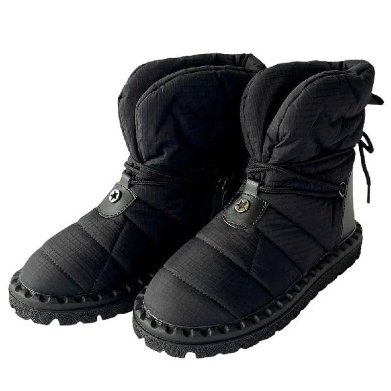 Classy All Black Women Winter Snowboots