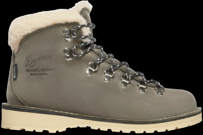 Danner Women's Mountain Pass Shearling Gray Hiking Boots 33308