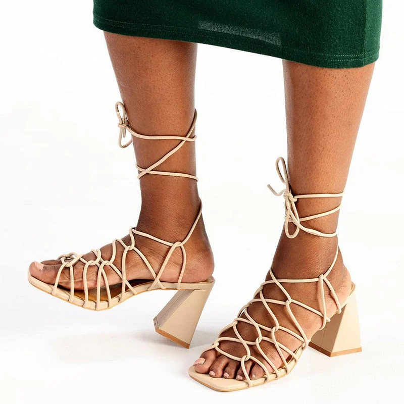 Madison Abigail Strappy Heel - Nude