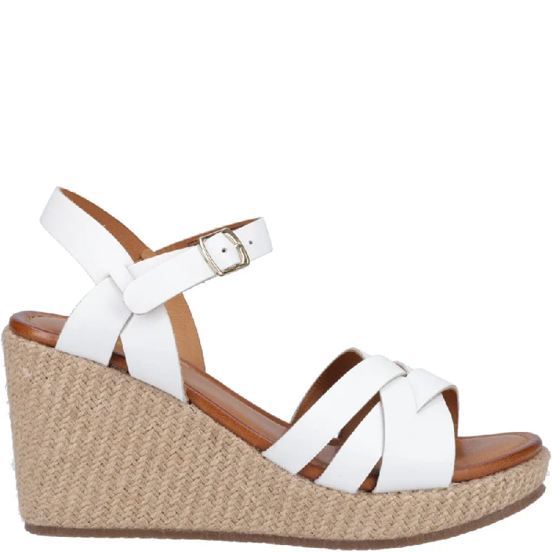 White Phoebe Wedge Sandals