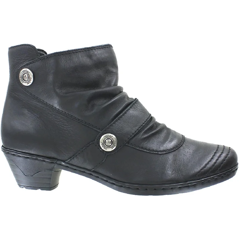 Women's Rieker 76963-01 Lynn Black Leather