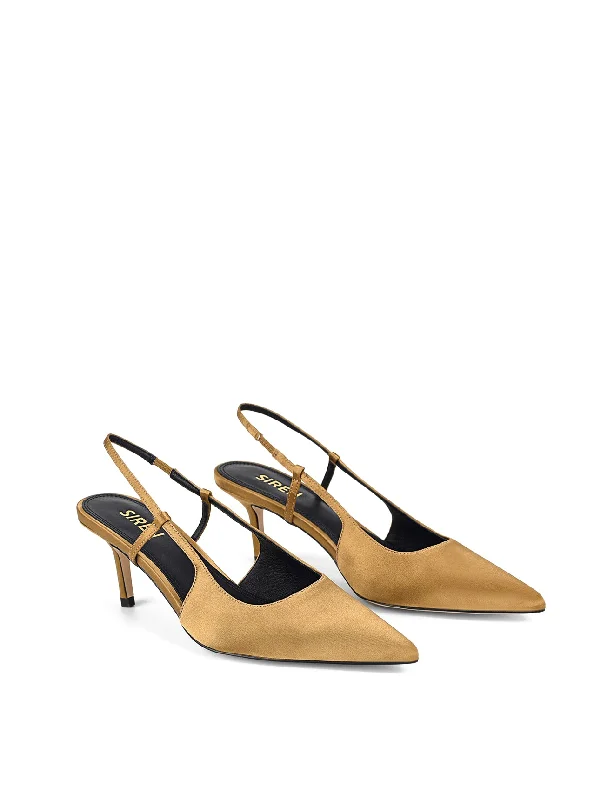 Yohana Heeled Slingback - Bronze Satin