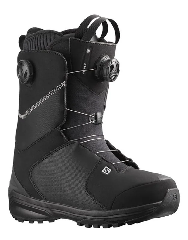 Salomon Kiana Dual Boa Snowboard Boot 2023 | Black/Black/Silver