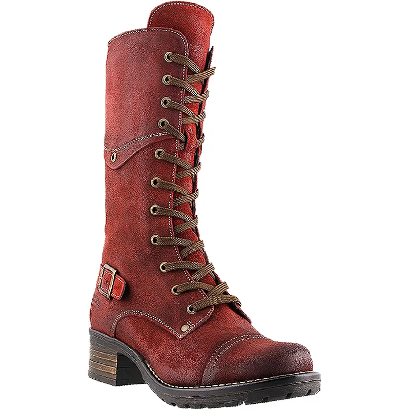 Women's Taos Tall Crave Garnet Rugged Leather