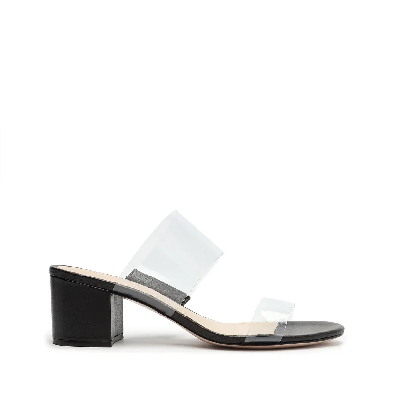 Victorie Vinyl & Leather Sandal