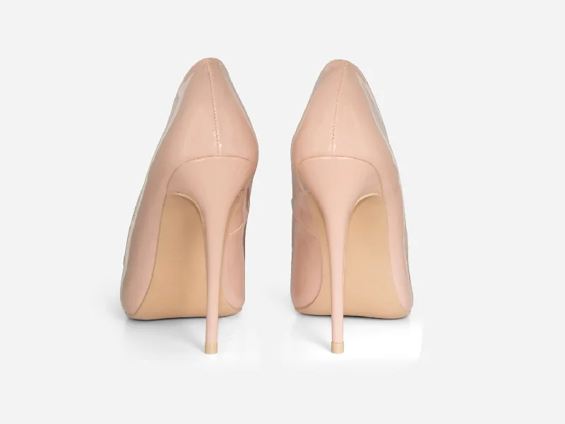 Zoe - Nude Patent Stiletto Court Heel