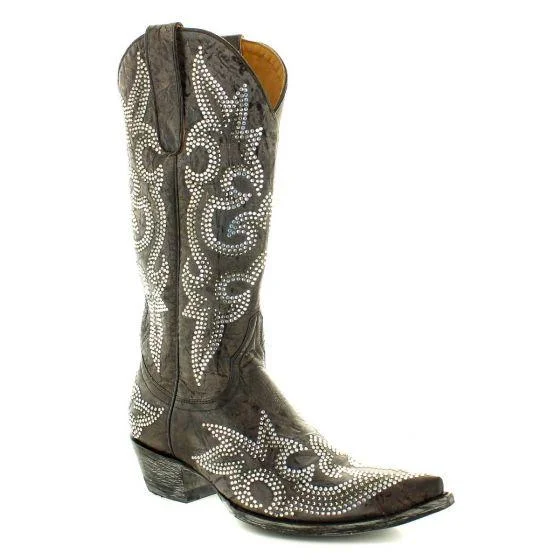 L1202-2 Old Gringo Women's DIEGO SWAROVSKI CRYSTAL Boot - ROANOKE