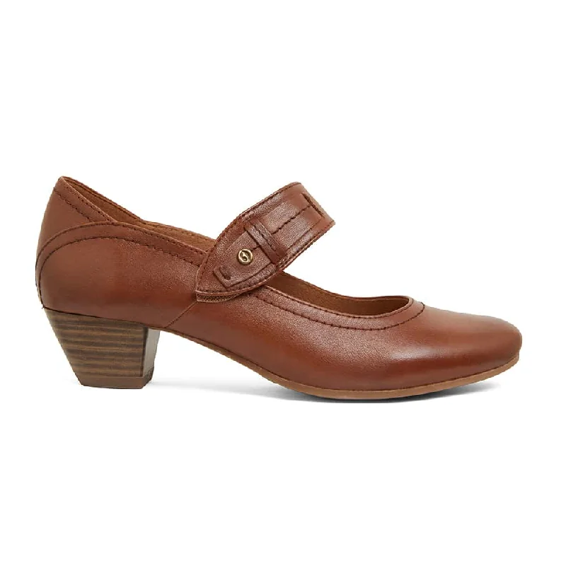 Appeal Heel in Cognac Leather