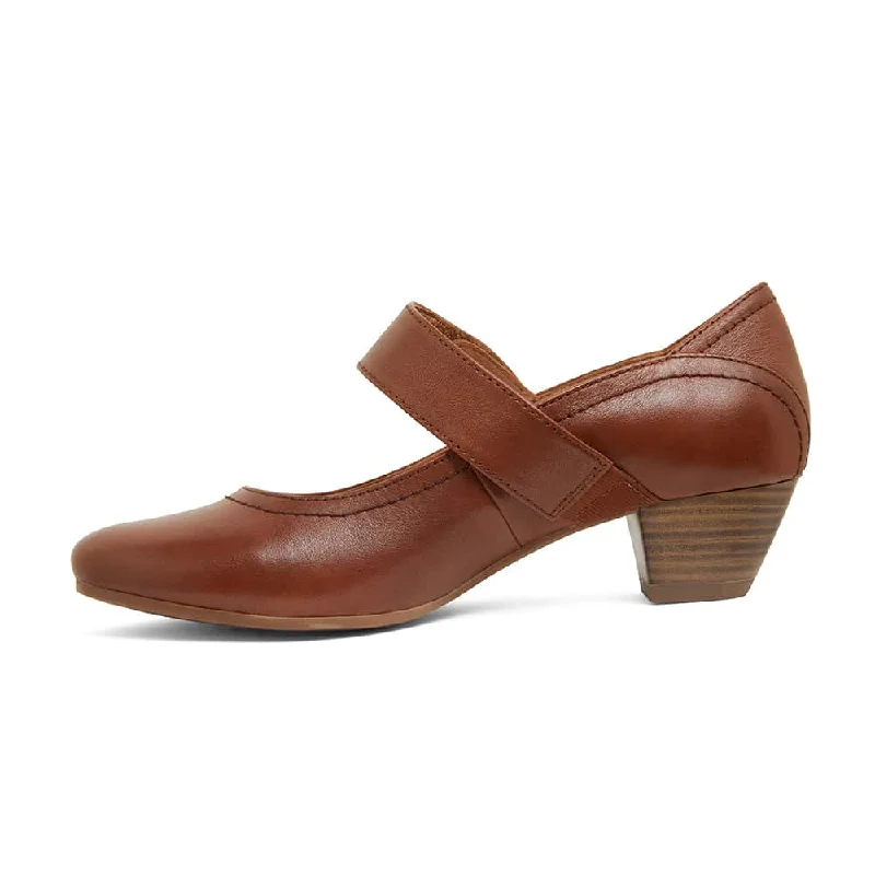 Appeal Heel in Cognac Leather