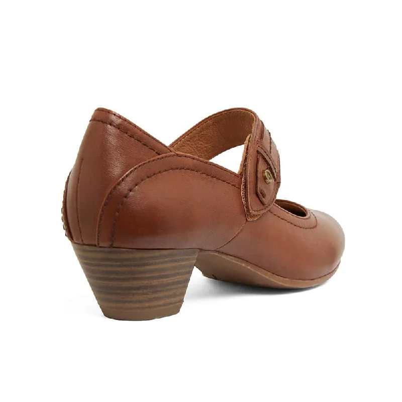 Appeal Heel in Cognac Leather