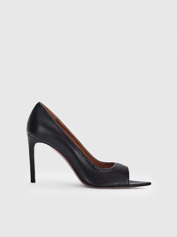 Cirella Black Nappa Pumps