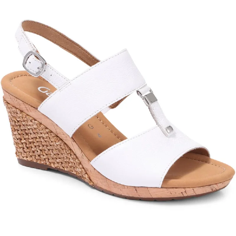 Keira Leather Wedge Sandal - GAB29522 / 314 619