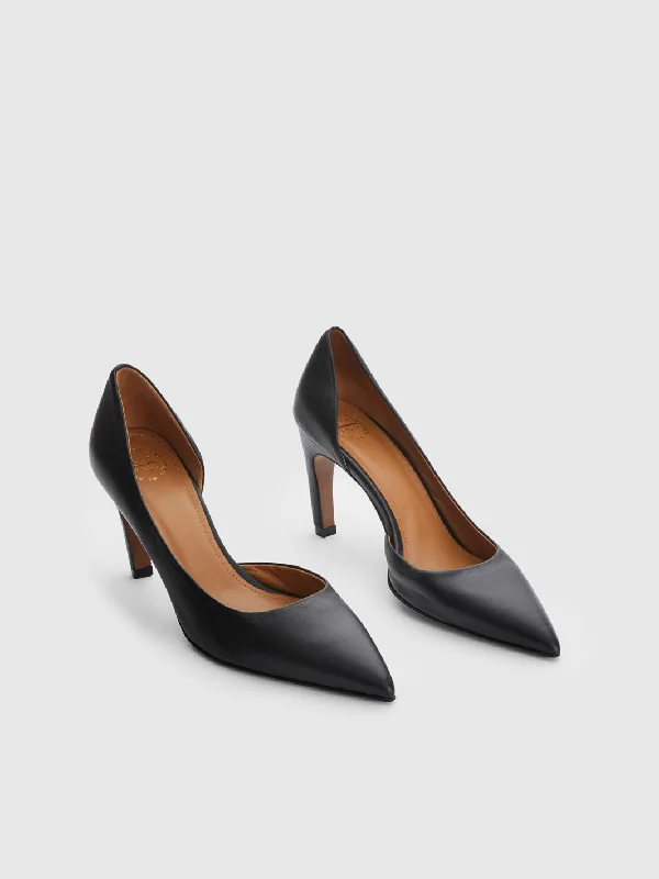 Lucito Black Nappa Pumps