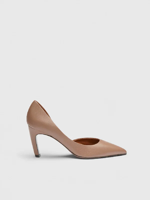 Lucito Hazelnut Nappa Pumps