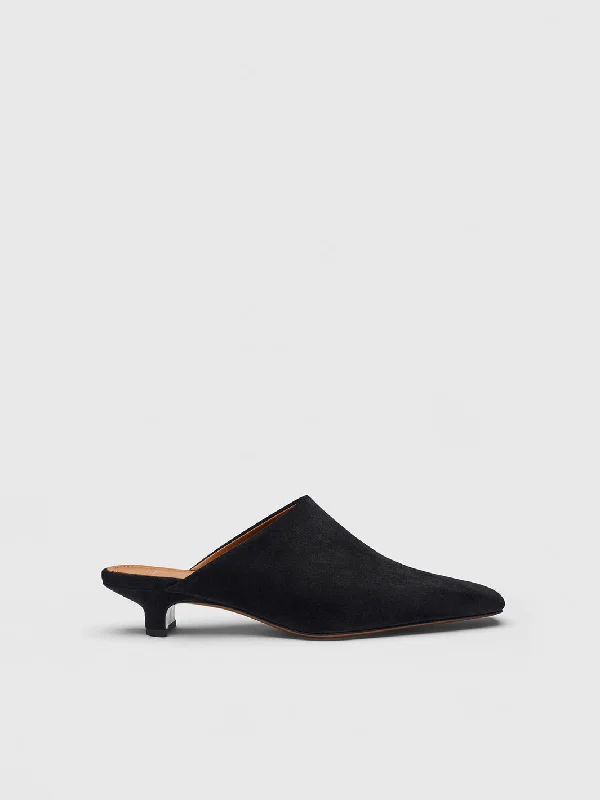 Sepino Black Suede Mules