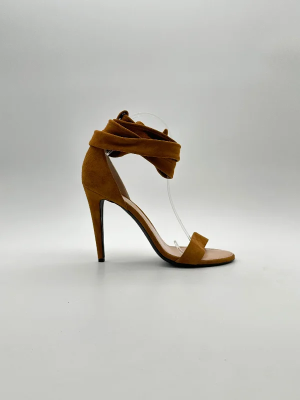 Suede Heels With Ribbons