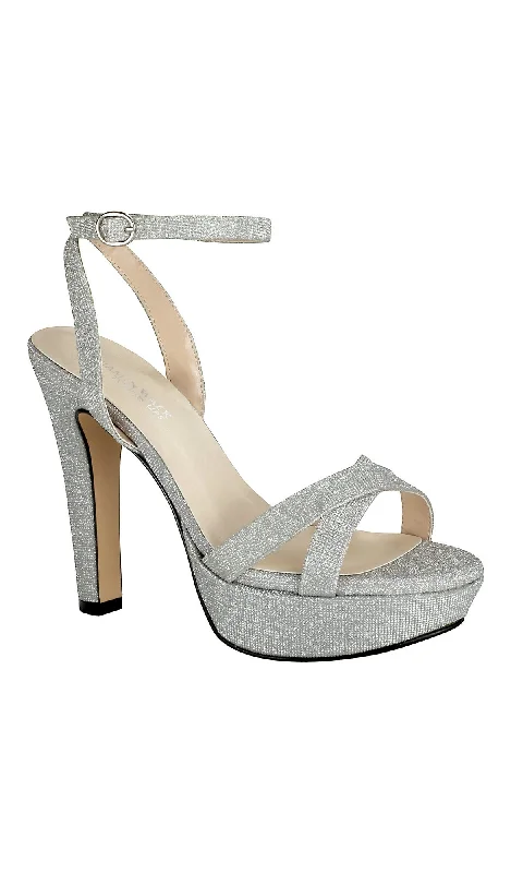 Elena Silver High Heel Prom Shoes by Touch Ups 4548